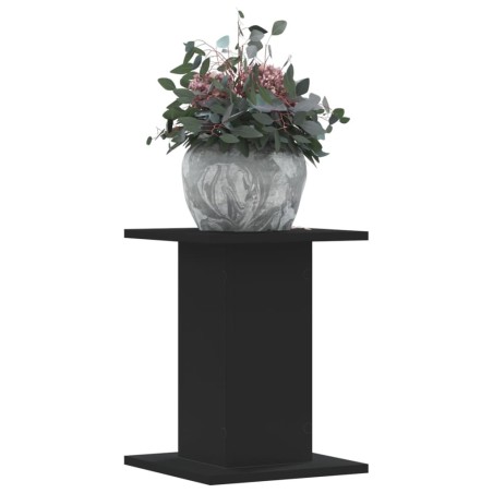 Supports pour plantes 2 pcs noir 30x30x40 cm bois d'ingénierie 