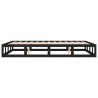 Cadre de lit sans matelas noir 135x190 cm bois massif 