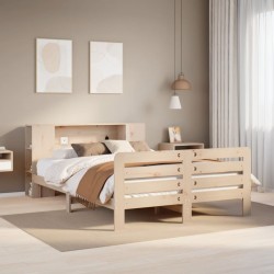 Cadre de lit sans matelas 120x190 cm bois de pin massif 