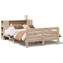 Cadre de lit sans matelas 120x190 cm bois de pin massif 