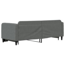 Lit de jour avec gigogne sans matelas gris foncé 80x200 cm 