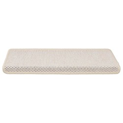 Tapis d'escalier autocollants 30 pcs 65x21x4 cm crème 