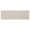 Tapis d'escalier autocollants 30 pcs 65x21x4 cm crème 