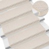 Tapis d'escalier autocollants 30 pcs 65x21x4 cm crème 