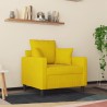 Fauteuil Jaune 60 cm Velours 