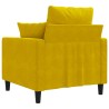 Fauteuil Jaune 60 cm Velours 