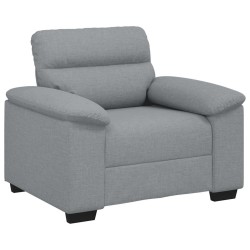 Fauteuil gris clair 60 cm tissu 