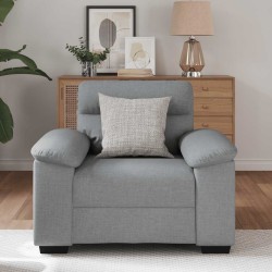 Fauteuil gris clair 60 cm tissu 