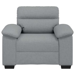 Fauteuil gris clair 60 cm tissu 