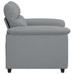 Fauteuil gris clair 60 cm tissu 