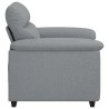 Fauteuil gris clair 60 cm tissu 