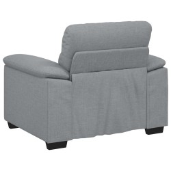 Fauteuil gris clair 60 cm tissu 