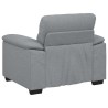 Fauteuil gris clair 60 cm tissu 