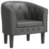 Chaise cabriolet gris similicuir 