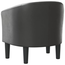 Chaise cabriolet gris similicuir 
