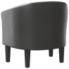Chaise cabriolet gris similicuir 