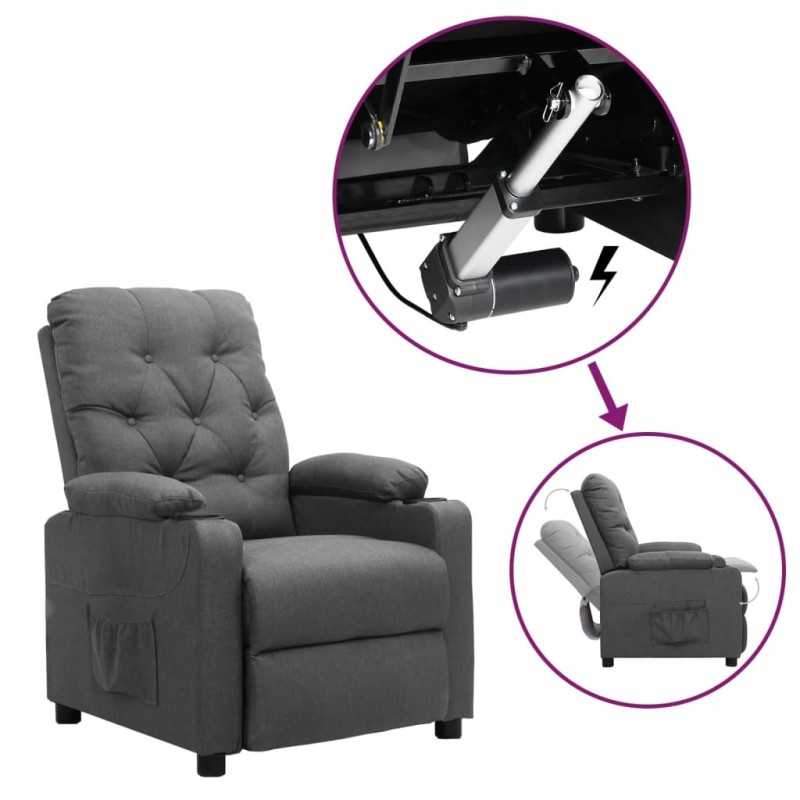 Fauteuil Gris clair Tissu 