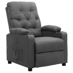 Fauteuil Gris clair Tissu 