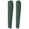 Tête de lit avec oreilles Vert foncé 163x23x118/128 cm Velours 