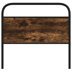 Tête de lit chêne fumé 107 cm acier et bois d'ingénierie 