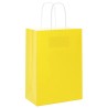 Sacs en papier 250 pcs avec poignées jaune 15x8x21 cm 