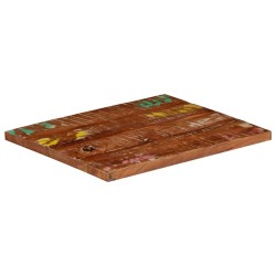 Dessus de table 60x50x2,5 cm rectangulaire bois massif récupéré 