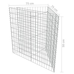 Lit surélevé à gabion Acier galvanisé 75x75x50 cm 