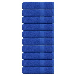 Essuie-mains 10 pcs bleu 50x100 cm 360 g/m² 100% coton 