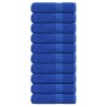 Essuie-mains 10 pcs bleu 50x100 cm 360 g/m² 100% coton 