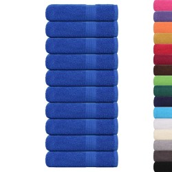 Essuie-mains 10 pcs bleu 50x100 cm 360 g/m² 100% coton 