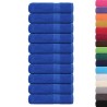 Essuie-mains 10 pcs bleu 50x100 cm 360 g/m² 100% coton 