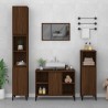 Ensemble de meubles de salle de bain 3 pcs Chêne marron 