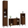 Ensemble de meubles de salle de bain 3 pcs Chêne marron 