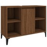 Ensemble de meubles de salle de bain 3 pcs Chêne marron 