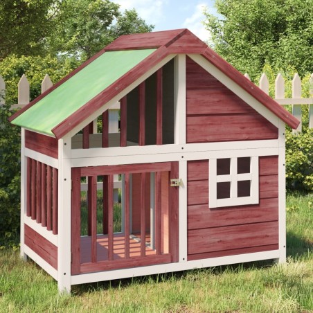 Chenil moka 96x60,5x87 cm bois de pin solide 