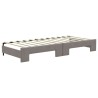 Lit de jour avec gigogne sans matelas taupe 80x200 cm 