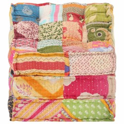 Pouf modulaire Patchwork Tissu 