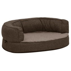 Matelas de lit ergonomique de chien 60x42 cm Polaire aspect lin 