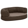 Matelas de lit ergonomique de chien 60x42 cm Polaire aspect lin 