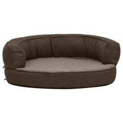 Matelas de lit ergonomique de chien 60x42 cm Polaire aspect lin 