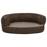 Matelas de lit ergonomique de chien 60x42 cm Polaire aspect lin 