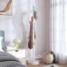Porte-manteau blanc 172 cm fer enduit de poudre 