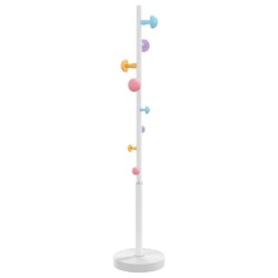 Porte-manteau blanc 172 cm fer enduit de poudre 