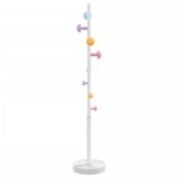 Porte-manteau blanc 172 cm fer enduit de poudre 