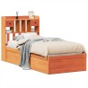 Cadre de lit sans matelas cire marron 90x190 cm bois pin massif 