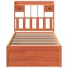 Cadre de lit sans matelas cire marron 90x190 cm bois pin massif 