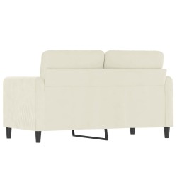 Canapé à 2 places Crème 120 cm Velours 