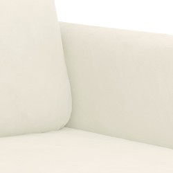 Canapé à 2 places Crème 120 cm Velours 