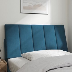 Coussin de tête de lit bleu 100 cm velours 