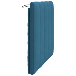 Coussin de tête de lit bleu 100 cm velours 